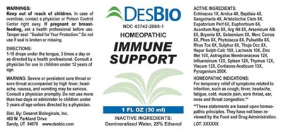 Immune Support (Dsrt83 Immune Support 10 13 22)